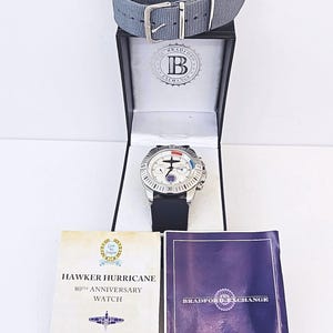 Hawker Hurricane 80th Anniversary watch with original presentation box, COA and instruction