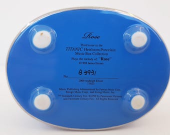 Rose - ''titanic'' Ardleigh Elliott Music Box With Certificate of