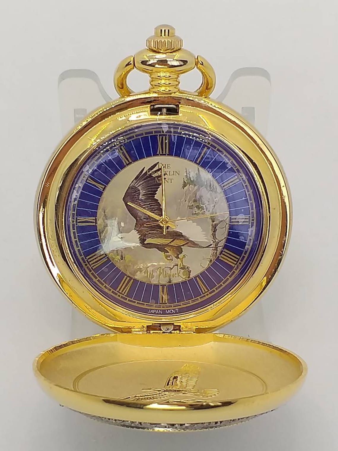 Franklin Mint Bald Eagle Pocket Watch Etsy UK