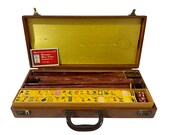 Rare Antique 1930s Bakelite 164 Tile Mahjong Set - 5 Racks Complete