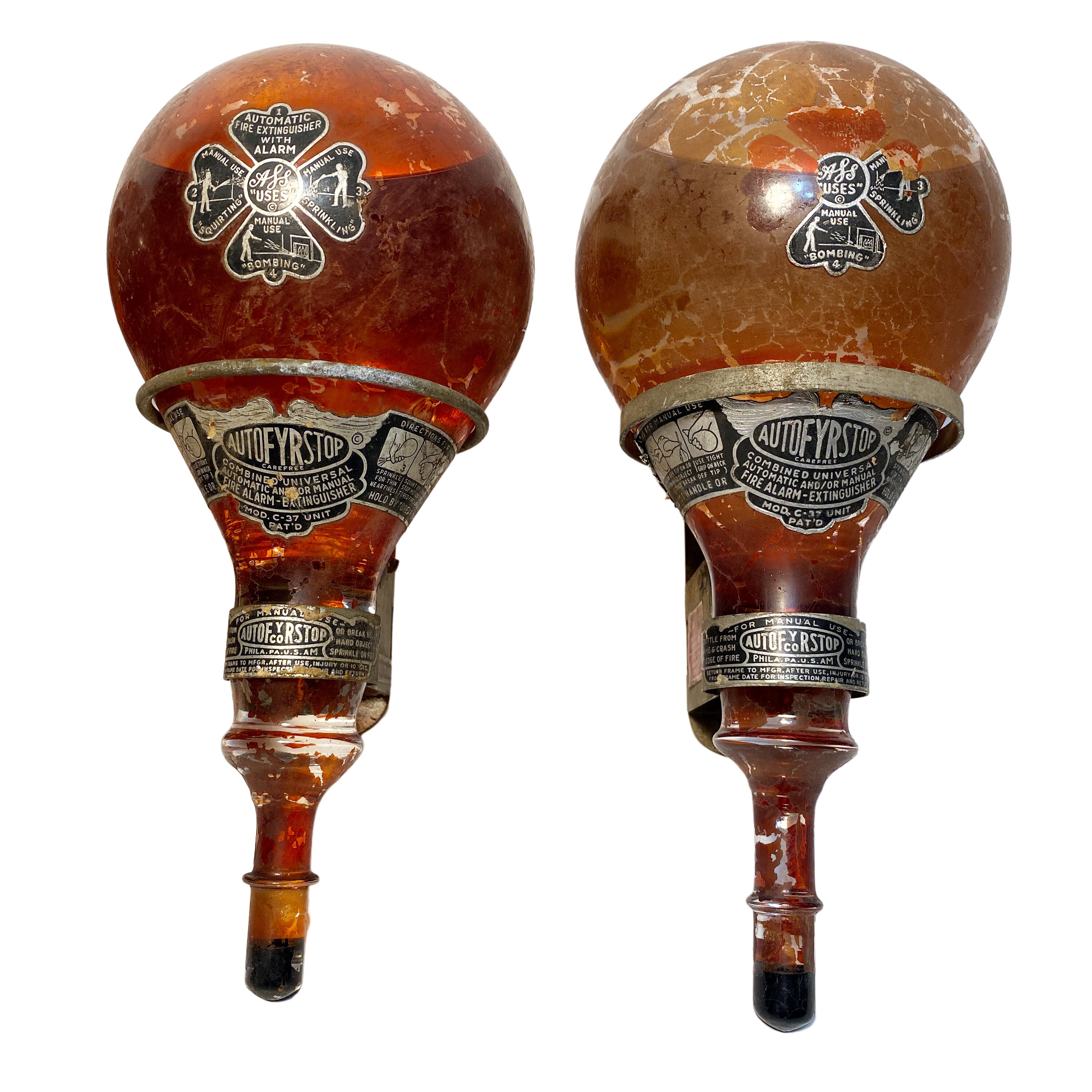 Rare Set of Vintage Glass Fire Extinguisher Grenades With Etsy