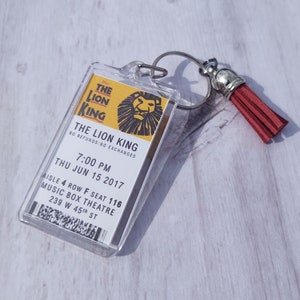 The Lion King Broadway Musical Ticket Keychain