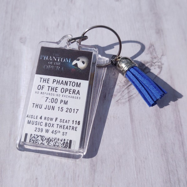 The Phantom of the Opera Broadway Musical Ticket Keychain