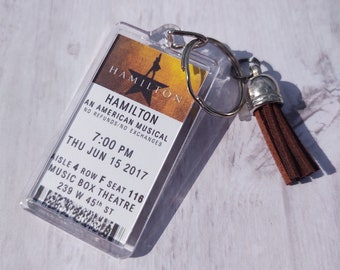 Hamilton Broadway Musical Ticket Keychain