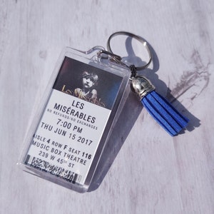 Les Misérables Broadway Musical Ticket Keychain