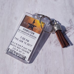 Hamilton Broadway Musical Ticket Keychain