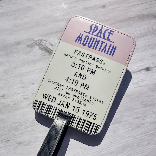 Space Mountain FastPass Luggage Tag