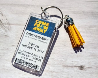 Come From Away Broadway Musical Ticket Keychain