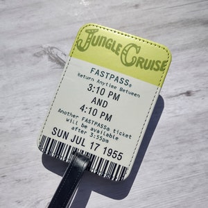 Jungle Cruise FastPass Luggage Tag