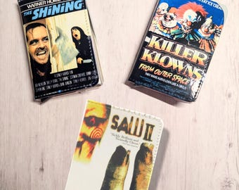 Custom Favorite Horror Movie VHS or DVD Card Holder RFID Blocking Wallet