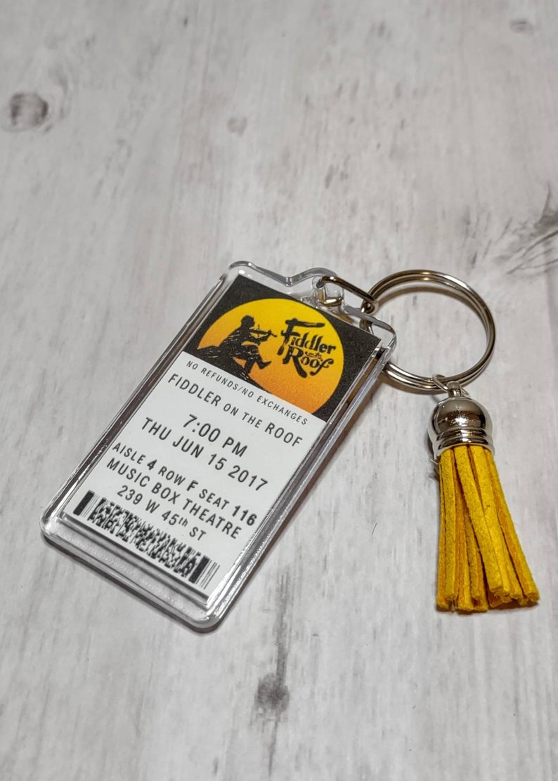 Fiddler on the Roof Broadway Musical Ticket Keychain - Etsy