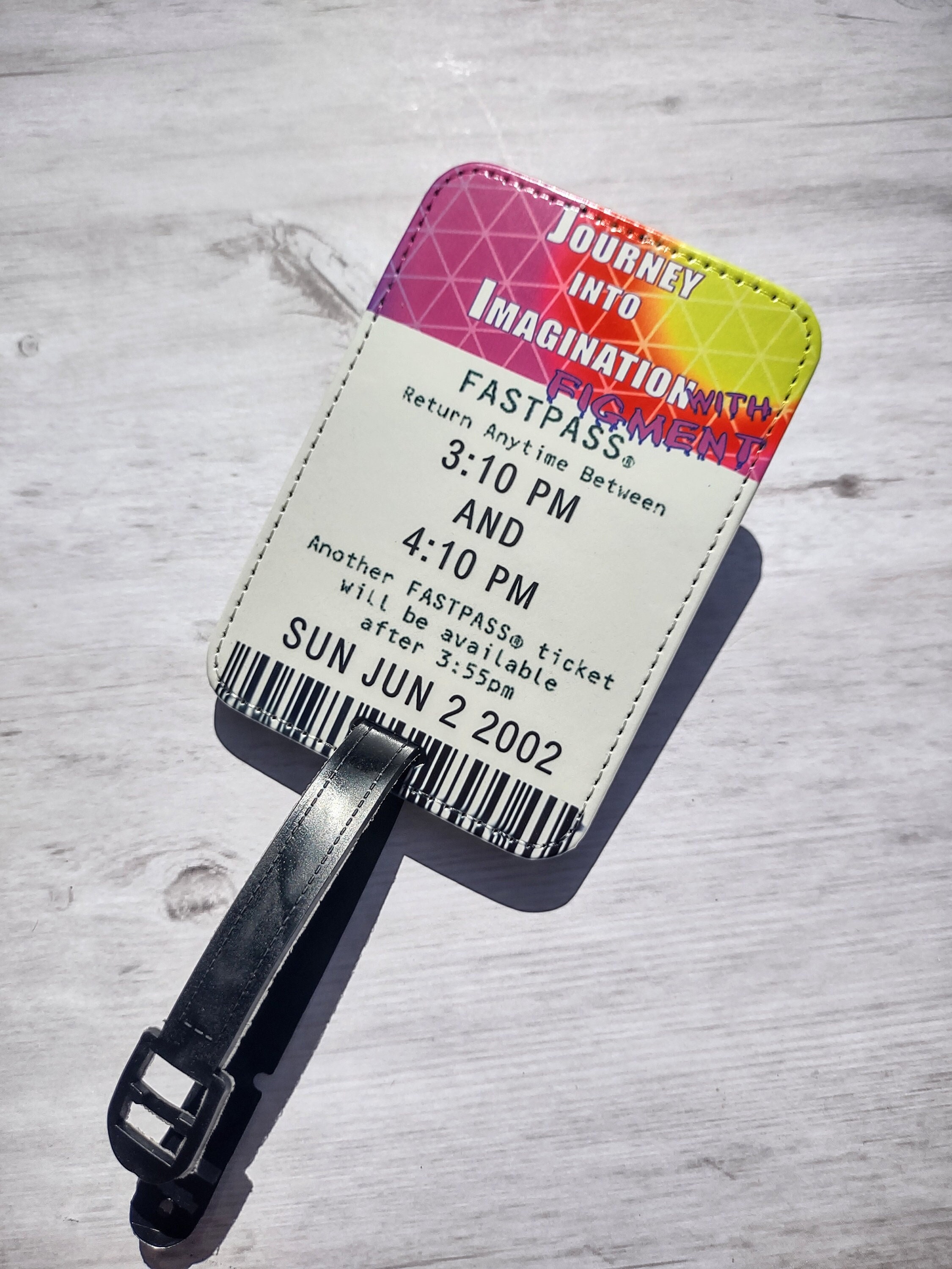 Étiquette à bagage Journey into Imagination Figment FastPass