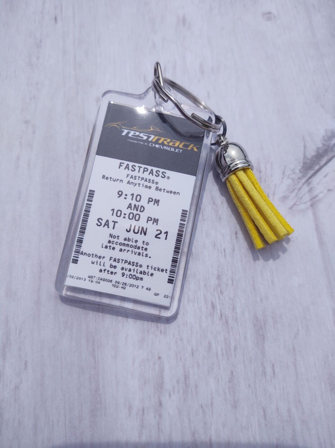 Test Card Keychain Test Track Fastpass Keychain - Etsy