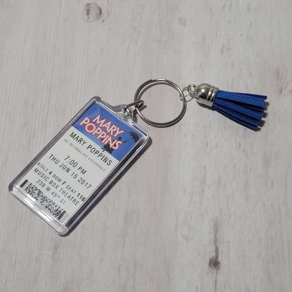 Mary Poppins the Musical Ticket Keychain