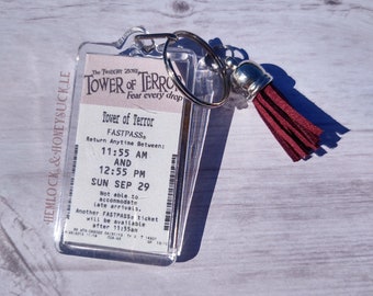 Tower of Terror FastPass Keychain