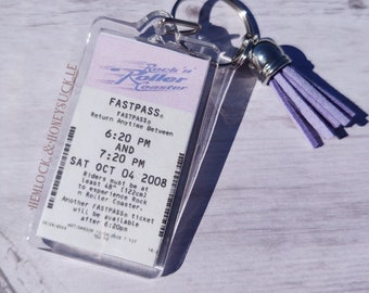 Rock N Roller Coaster FastPass Keychain