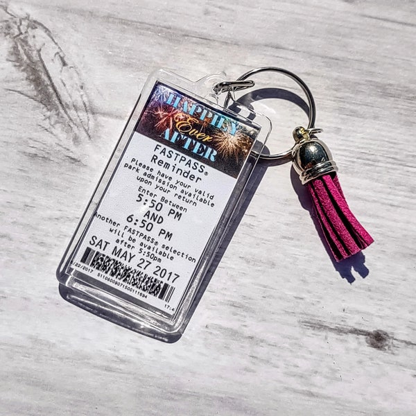 Happily Ever After Fire Works FastPass Keychain