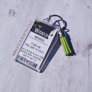 Wicked Broadway Musical Ticket Keychain