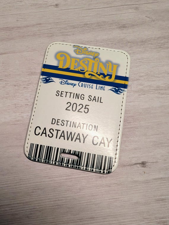 Disney Cruise Destiny Trip Announcement Ticket Luggage Tag - Etsy