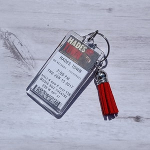 Hades Town Broadway Musical Ticket Keychain