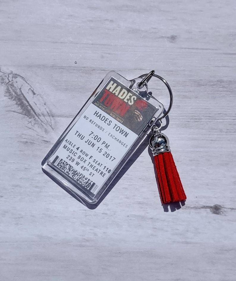 Hades Town Broadway Musical Ticket Keychain image 1