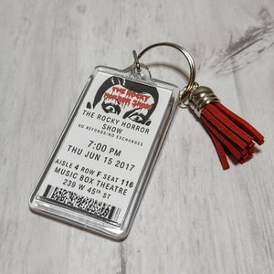Rocky Horror Show Broadway Musical Ticket Keychain