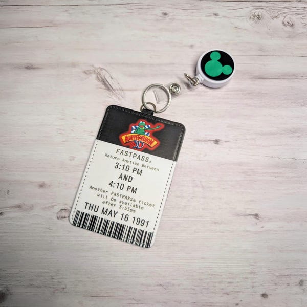 Muppet Vision 3D Jim Henson FastPass ID Card Holder with Badge Reel
