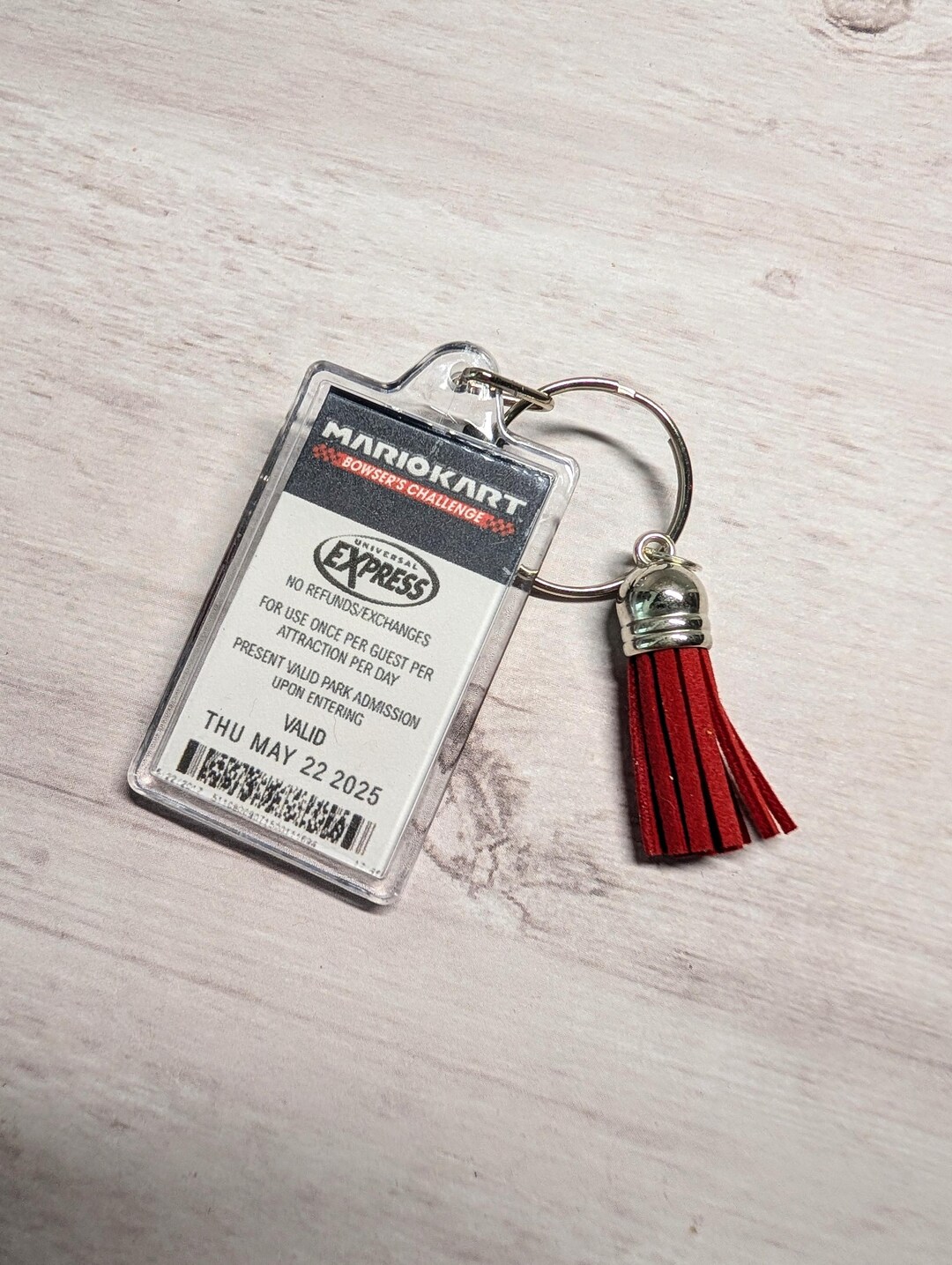 Mario Kart Epic Express Pass Keychain - Etsy