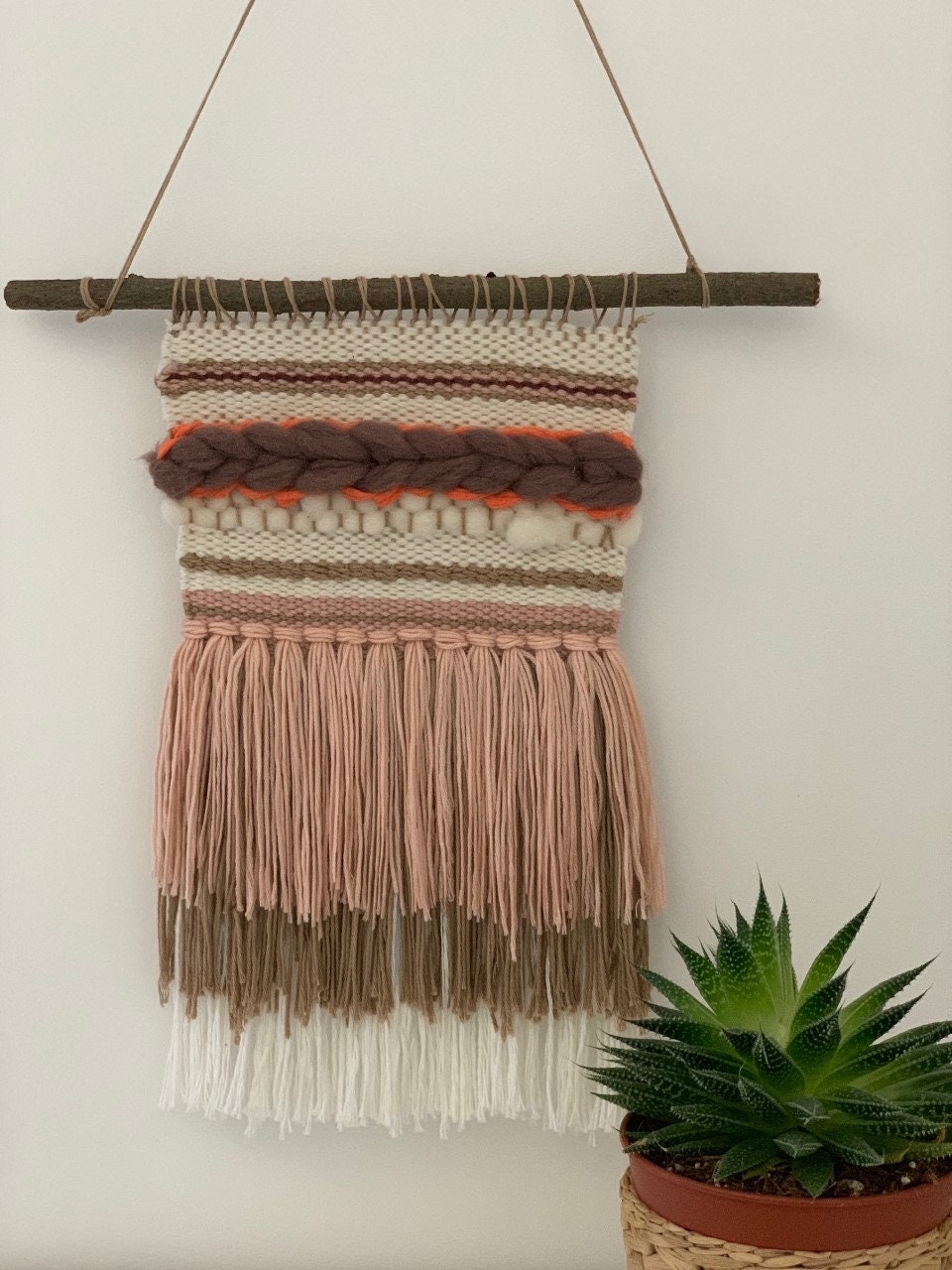 Panneau Deco, Laine Tissage Fait Main