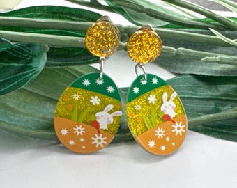 Easter Clip on Earrings, Easter earrings, Easter Egg earrings, clip on earrings, Easter gifts