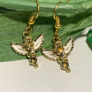 SUNNYCLUE 1 Box 10 Sets Christmas Angel Dangle Earrings Making Kit