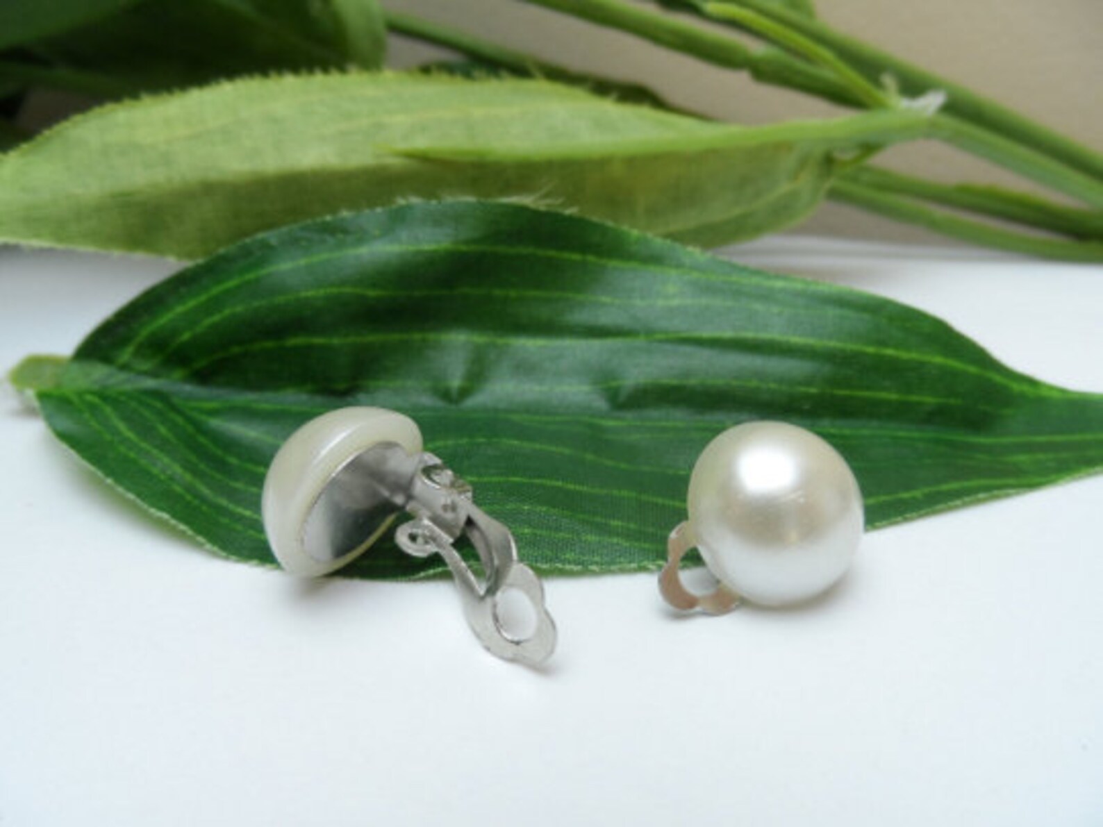 Girls Ivory Pearl Clip on Earrings Pearl Earrings Ivory Etsy
