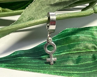 Cuff Clip On Venus Symbol earring, cuff dangle Earring,  Cuff earrings for boys and girls, Venus symbol Cuff Clip on Earring