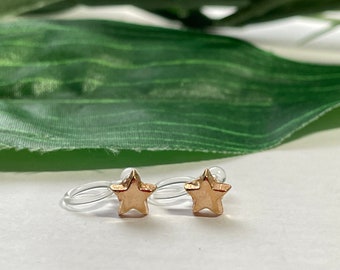 Mini Star Clip on earrings, girls clip on Earrings,  Clip on Star earrings, Plastic Clip on earrings, non pierced ears