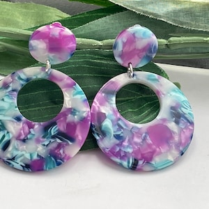 Dangle Clip on earrings, girls dangle Earrings,  Clip on  earrings, retro clip on