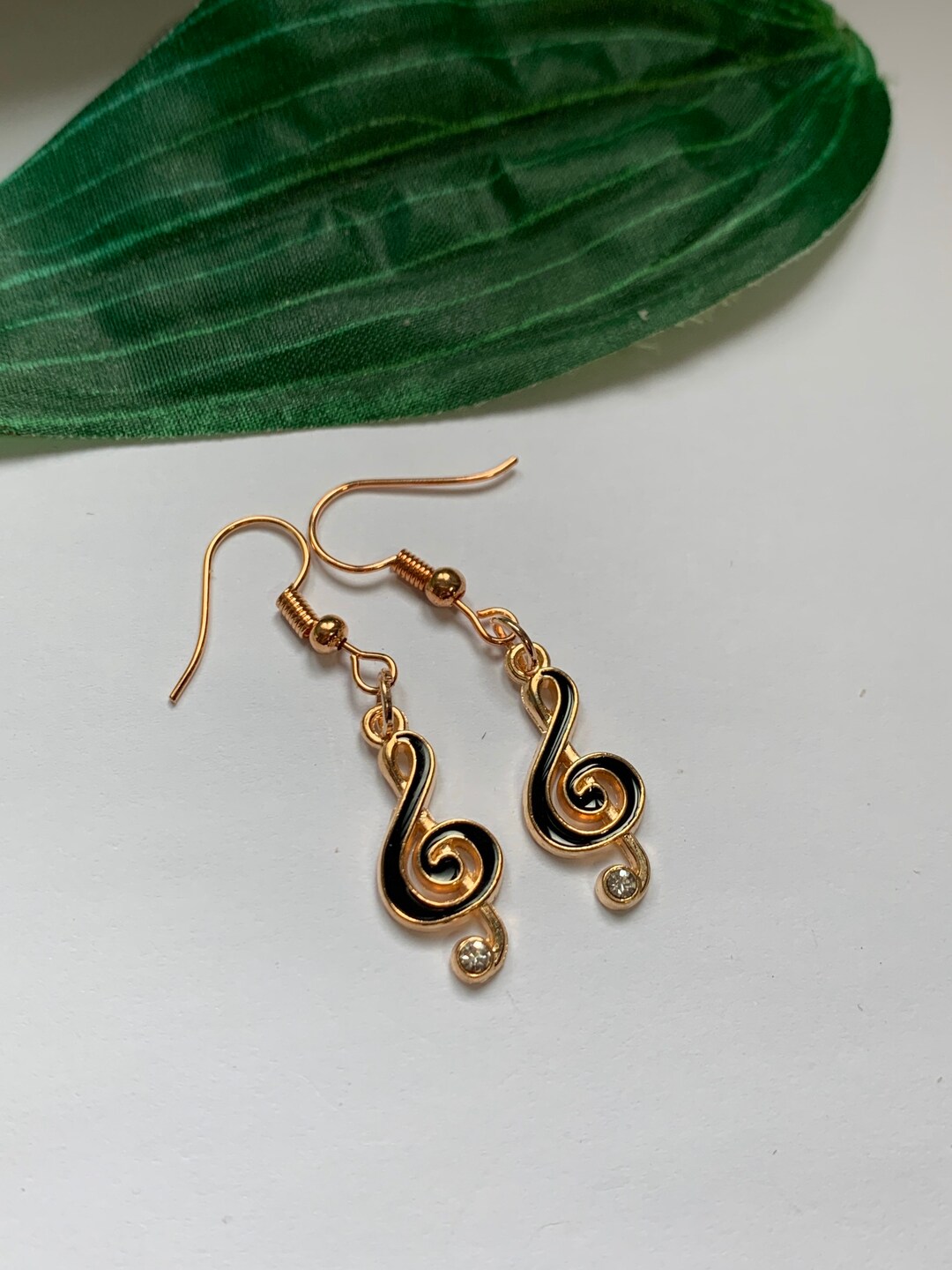 Music Note Dangle Earrings Music Note Earrings Princess Etsy