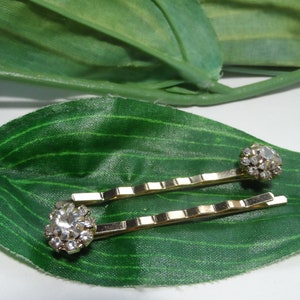 Set of 2 Bridal Rhinestone Bobby Pin hairclips, wedding bobby Pin, girls hairclips, sparkle bobby pins,bling hair clips