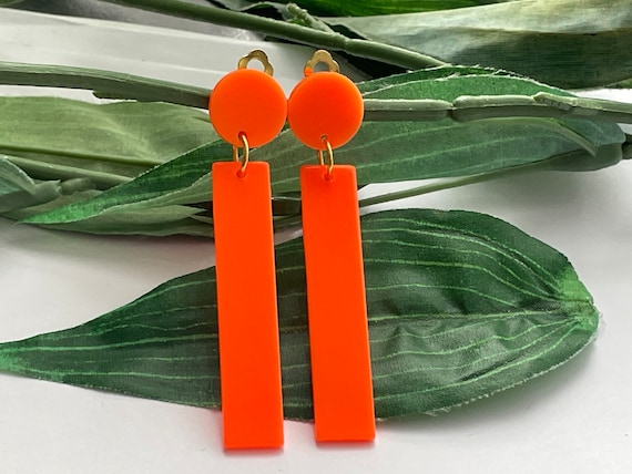 Neon clip deals on earrings