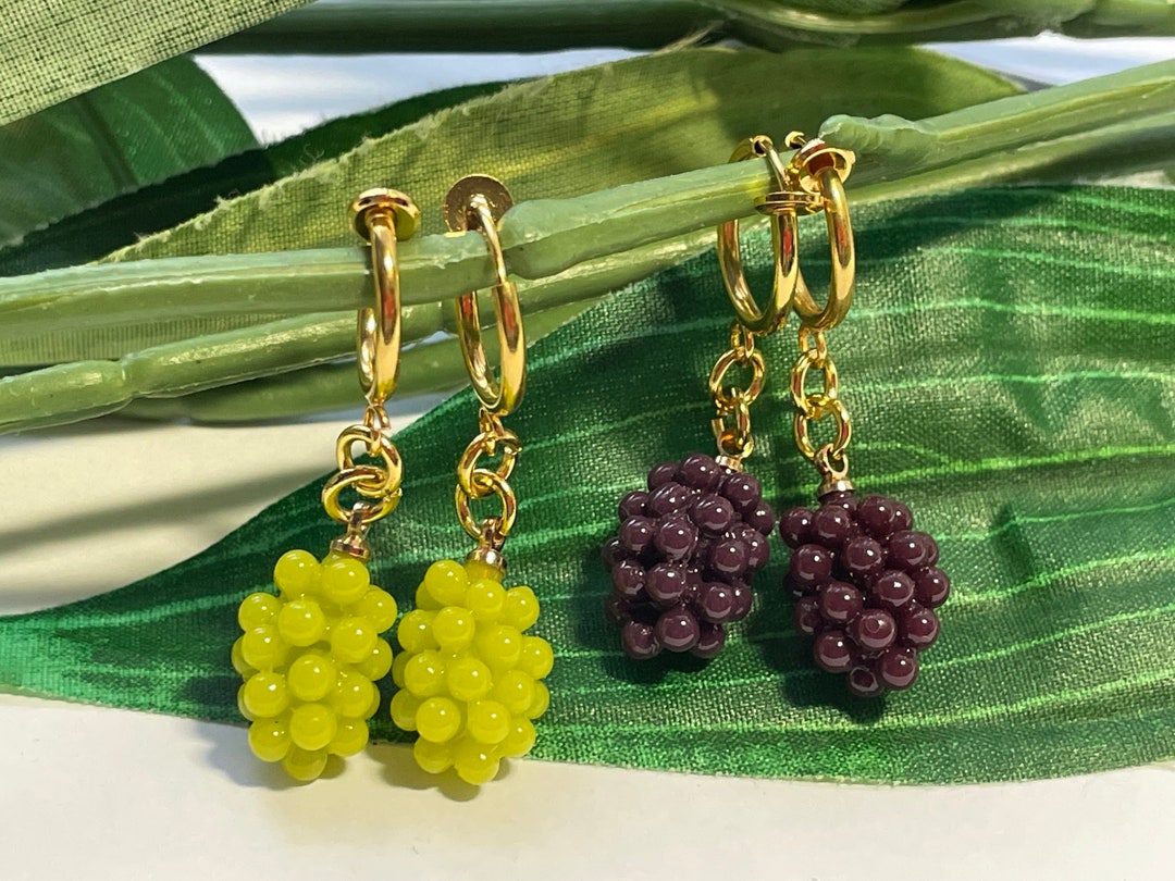 Grape Dangle Earrings