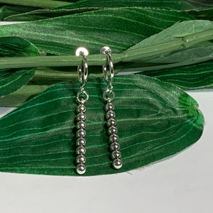 Pendulum Hoop dangle Clip on earrings, girls dangle Earrings,  Clip on Hoop earrings, Dangle Earrings