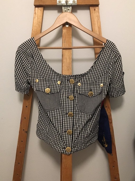 90S MOSCHINO GINGHAM VEST