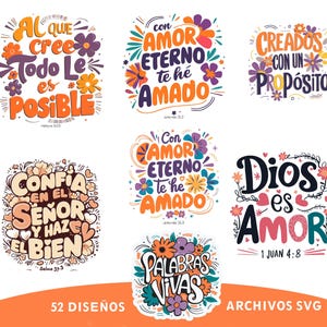 Mots-clés vivants | Lot de versets bibliques avec un design unique | Para uso comercias