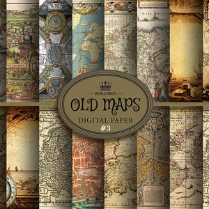 16 vecchie mappe n. 3 / Mappe digitali vintage