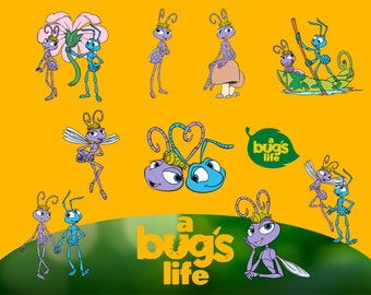 Digital Kit Bugs Life | 51 SVG and PNG format files