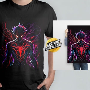 Arte digitale di Spider-Man / per camicie, poster, quadri, tazze / immagini di tutta qualità