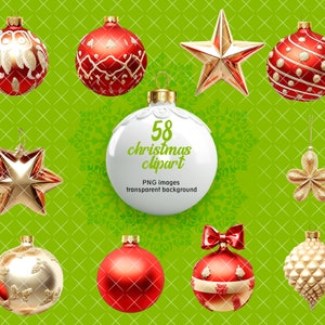 58 Christmas Clipart, High Quality PNG | Digital Download | Card Making | Digital Craft | For commercial use