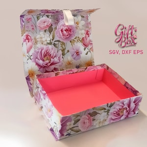 Caja de regalo personalizable / Para Maquinas de corte / SGV, DXF y EPS