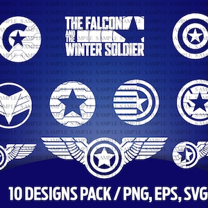 Logotipos de El halcón y el soldado del invierno | EPS, SVG, PNG