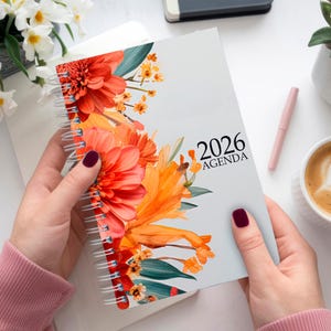 Agenda 2026 | PDF imprimible en español | Tamaño A5 |  Incluye Portada |  Uso Comercial