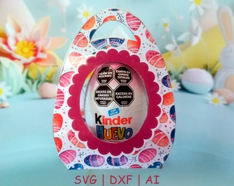 Modello per scatola regalo Kinder Egg – SVG, DXF, AI (download digitale)